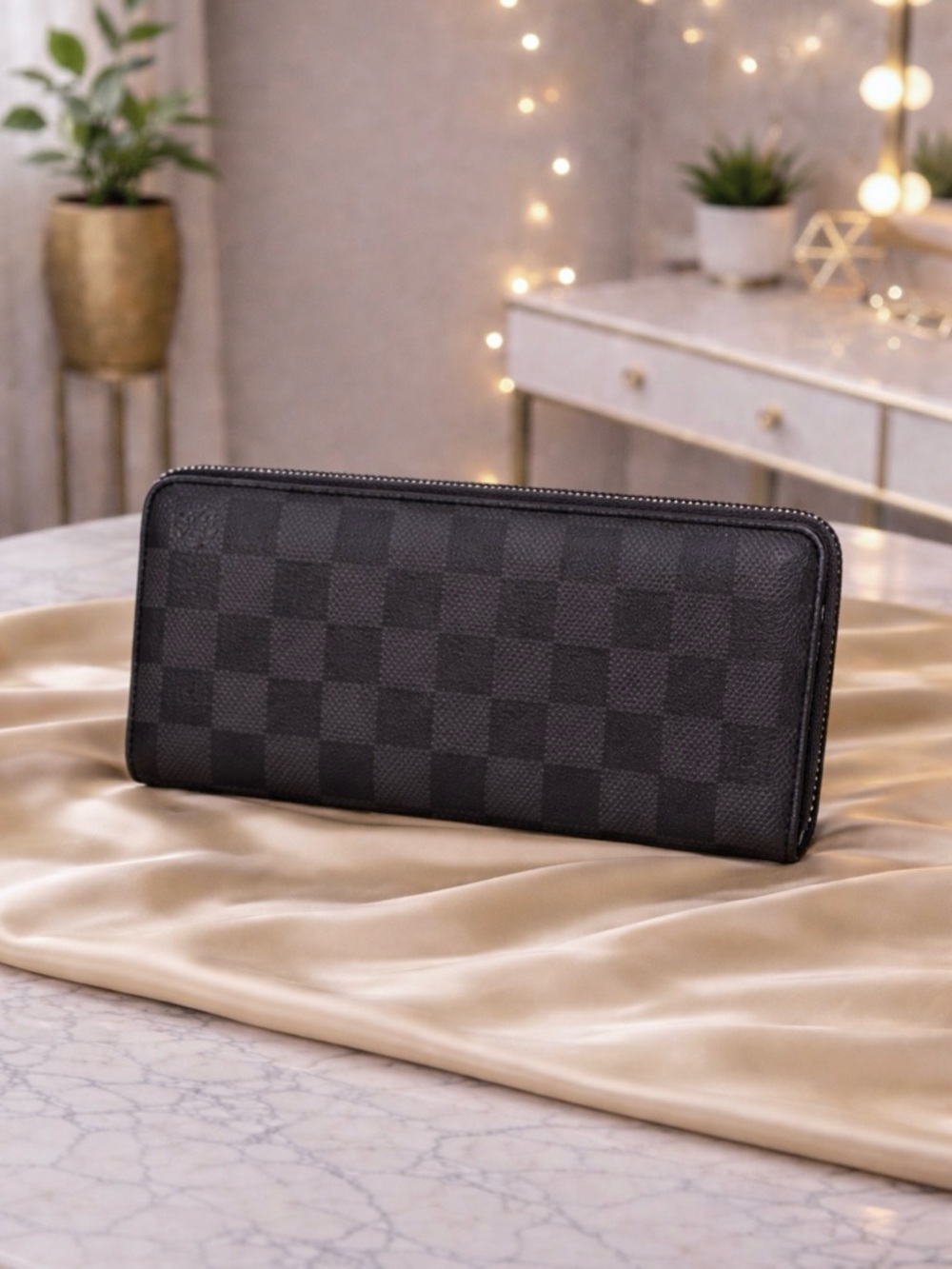 Louis Vuitton Damier Graphite Canvas Zip Around Long Wallet
